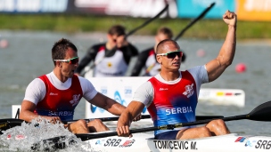 2018 ICF Canoe Sprint World Cup 1 Szeged Hungary M Tomicevic - M Zoric SRB