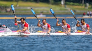 2022 ICF CANOE SPRINT WORLD CHAMPIONSHIPS Saul CRAVIOTTO, Carlos AREVALO, Marcus COOPER, Rodrigo GERMADE