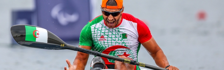 Brahim Guendouz Algeria Africa Paracanoe Paralympics gold Paris 2024