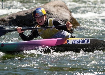 Evy Leibfarth canoe slalom U23 USA Foix 2025 2