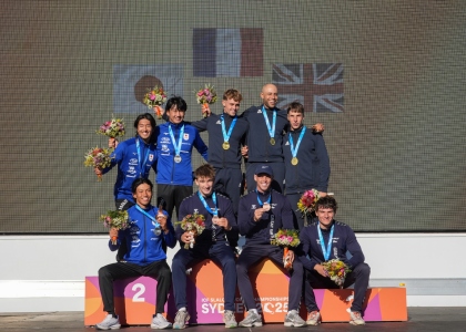 France podium Sydney 2025 kayak teams