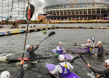 Great Britain canoe polo Friends of Allonby Liverpool 2024