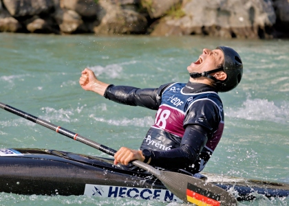 Noah Hegge was fastest in the heats and final in Pau