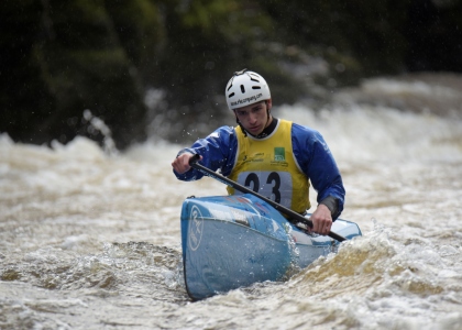 Czechia's Matej Vanek showed his class in Wales Matej Vanek Czechia 2025 Wales Wildwater Canoeing