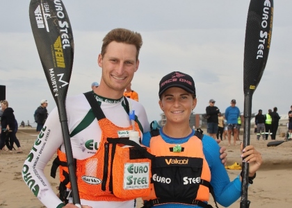 Matthew Fenn and Saskia Hockly South Africa Canoe Ocean Racing Durban 2025