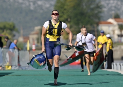 Melina Andersson Sweden canoe marathon Metkovic 2024 portage