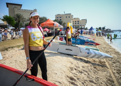 Sey Chelle is competing while three months pregnant in Abu Dhabi Sey Chelle Abu Dhabi SUP 2025
