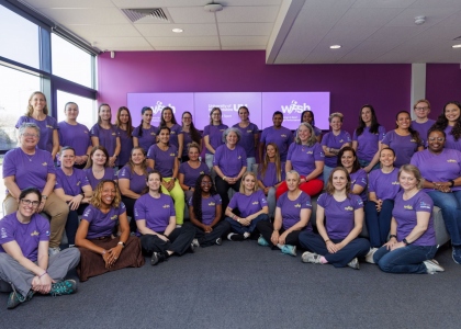 Paddle UK coach Nathalie Siegrist taking part in WISH programme wish group photo