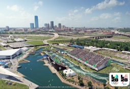 LA28 Olympics Rendering of the Whitewater Center for Canoe Slalom and Kayak Cross in Oklahoma City