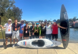 Development camp paddlers make the most of new kayak cross boats Development camp Sydney 2025 new boats Waris Mills South Africa kayak cross