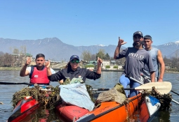 India’s Bilquis Mir led the clean-up of Pokhribal Lake in Srinagar India’s Bilquis Mir led the clean-up of Pokhribal Lake in Srinagar