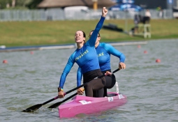 Ukraine's Liudmyla Luzan was in sensational form in Szeged Liudmyla Luzan Ukraine canoe sprint Szeged 2026