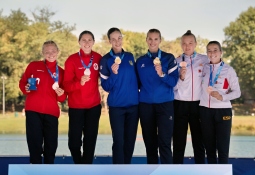 Luidmyla Luzan and Iryna Fedoriv Ukraine C2 Milan 2025 Canoe Sprint medals