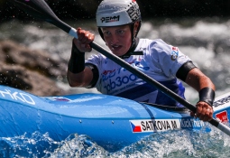 Czech Martina Satkova in action in Muotathal Czech Martina Satkova