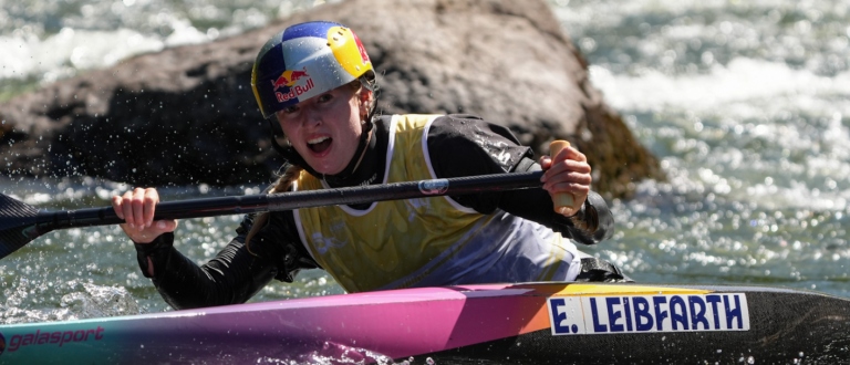 Evy Leibfarth canoe slalom U23 USA Foix 2025 2