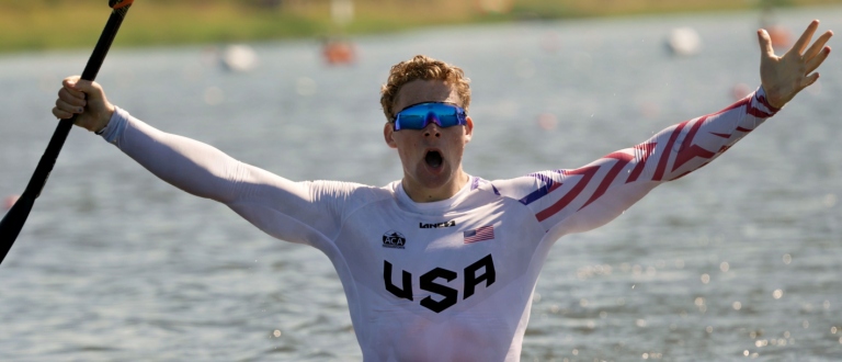 Jonas Ecker kayak sprint USA Montemor 2025 gold 2