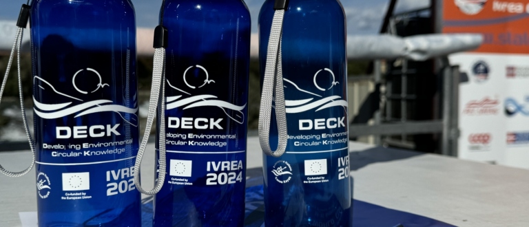 Deck project recycled plastic Ivrea 2024 canoe slalom sustainability