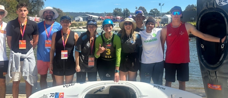 Development camp Sydney 2025 new boats Waris Mills South Africa kayak cross