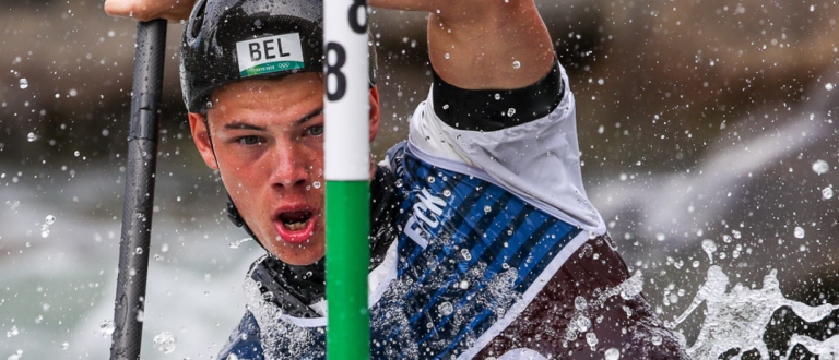 2022 ICF Canoe-Kayak Slalom World Cup Pau France Gabriel DE COSTER Belgium