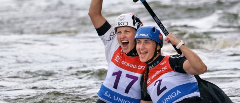 Gabriela Satkova and Martina Satkova Prague 2025 short slalom Czechia