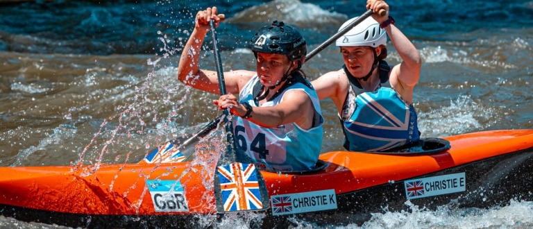 Kerry Christie Emma Christie Great Britain wildwater canoeing Veles classic women C2