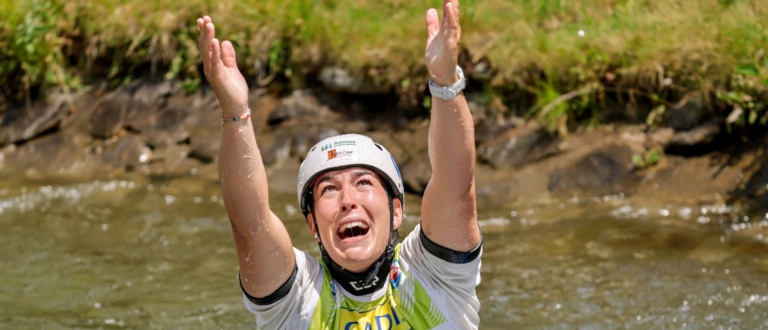 An emotional Miren Lazkano after right C1 final in La Seu