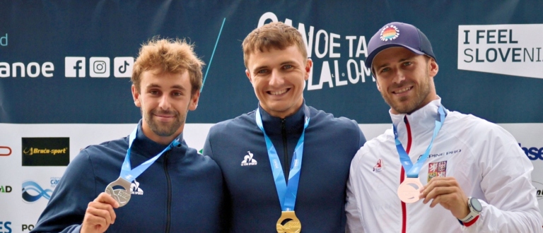 Nicolas Gestin C1 France Canoe Slalom Tacen 2025 podium