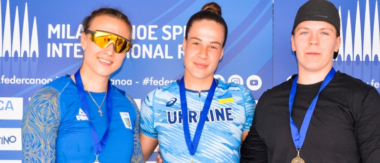 Ukraine gold, silver and bronze women C1 Milan 2022