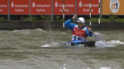 Xin Quan, China - Men's Kayak Semi-Final / 2024 ICF Canoe Slalom World Cup Augsburg Germany