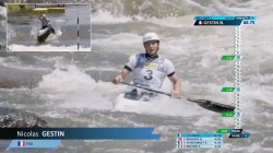 Nicolas Gestin FRA Men's Canoe Heats / 2025 ICF Canoe-Kayak Slalom World Cup La Seu d'Urgell Spain