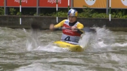 Peter Kauzer Slovenia Men's Slalom Final / 2024 ICF Canoe Slalom World Cup Augsburg Germany