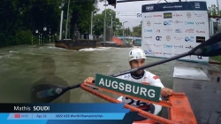 Mathis Soudi Morocco Men's Slalom Final / 2024 ICF Canoe Slalom World Cup Augsburg Germany