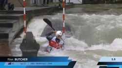 Finn Butcher, New Zealand - Men's Kayak Semifinal / 2024 ICF Canoe Slalom World Cup Augsburg Germany