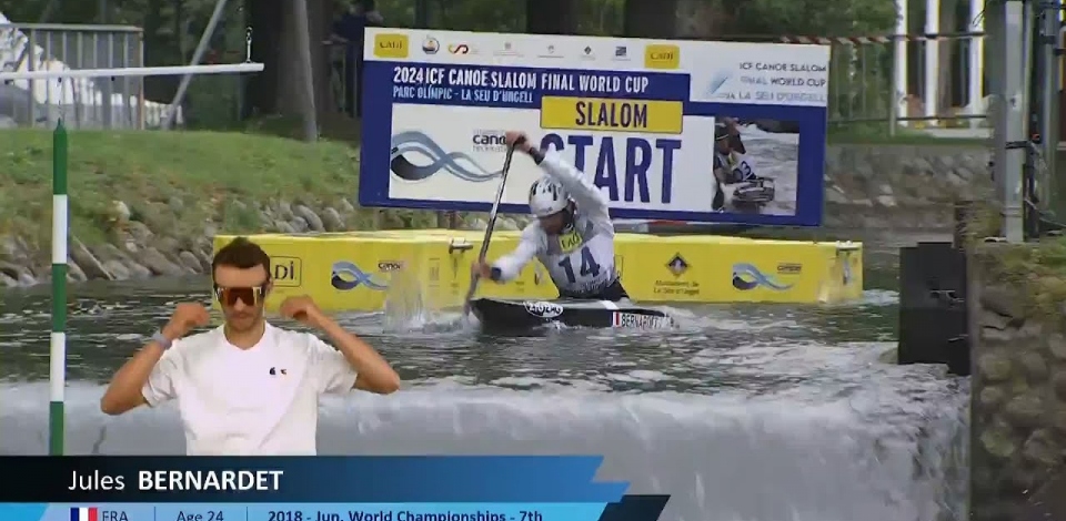 Jules Bernardet / Canoe Semi-Final / 2024 ICF Canoe Slalom World Cup La Seu Spain