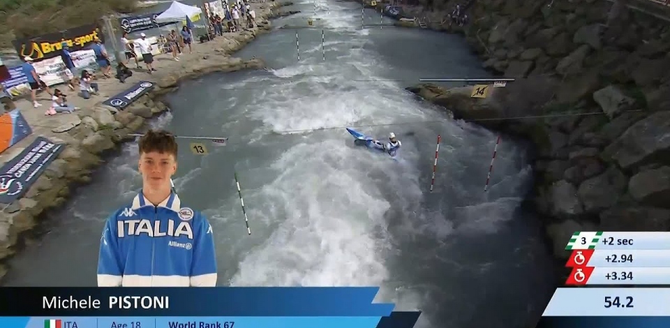 Michele Pistoni / Kayak Semi-Final / 2024 ICF Canoe Slalom World Cup Ivrea Italy