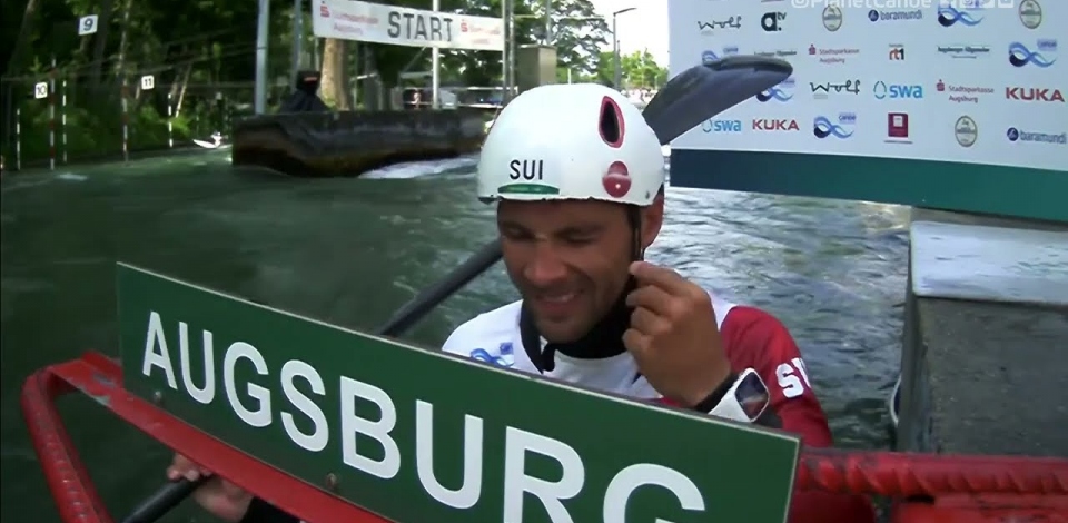 Martin Dougood Switzerland Semi-Final / 2023 ICF Canoe-Kayak Slalom World Cup Augsburg Germany