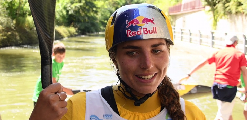 Jessica Fox K1 second #ICFslalom 2017 Canoe World Cup Final La Seu