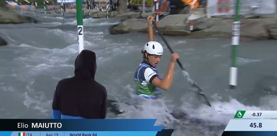 Elio Maiutto, Italy - Men's Canoe Semi-Final / 2024 ICF Canoe Slalom World Cup Ivrea Italy