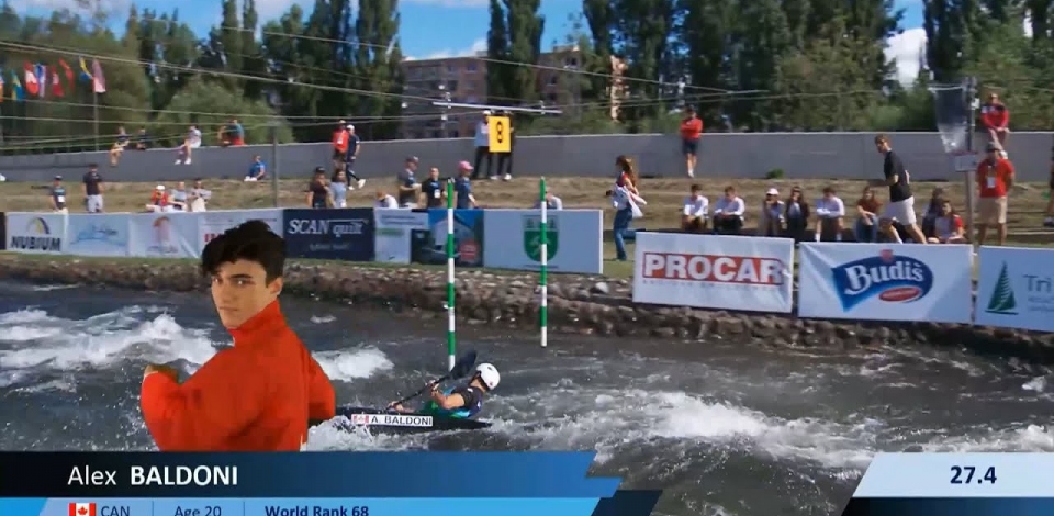 Alex Baldoni Canada U23 Semi-Final 2024 ICF Canoe-Kayak Slalom Junior & U23 World Championships