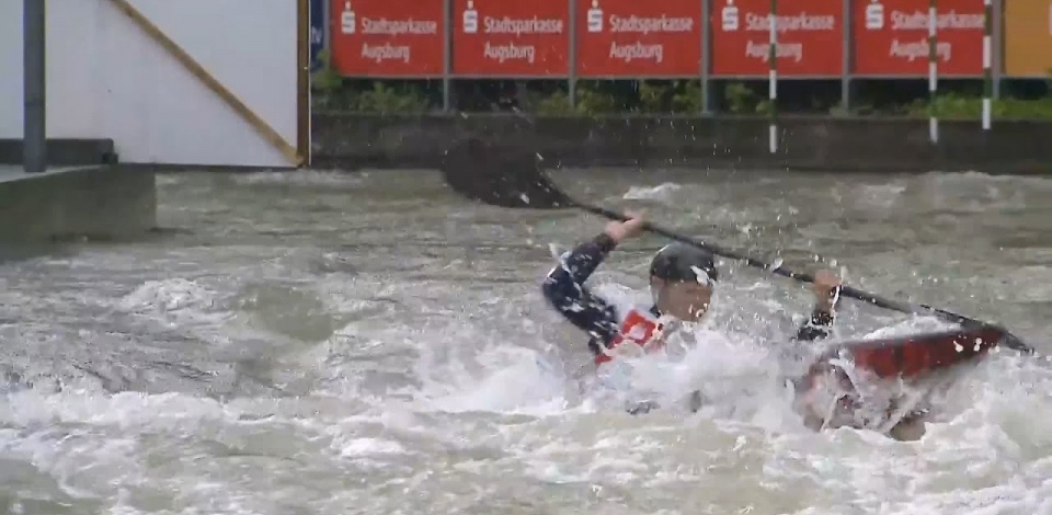 Christopher Bowers, GB - Men's Kayak Semi-Final / 2024 ICF Canoe Slalom World Cup Augsburg Germany