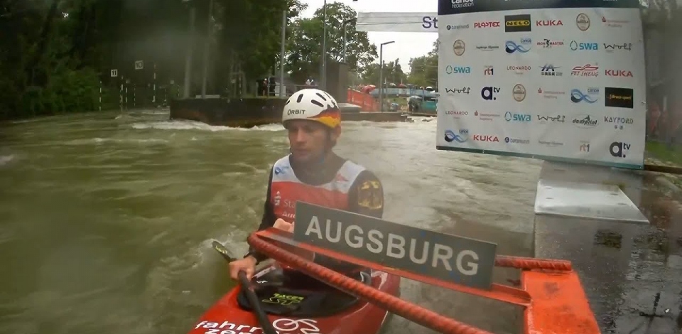 Stefan Hengst, Germany - Men's Kayak Semi-Final / 2024 ICF Canoe Slalom World Cup Augsburg Germany