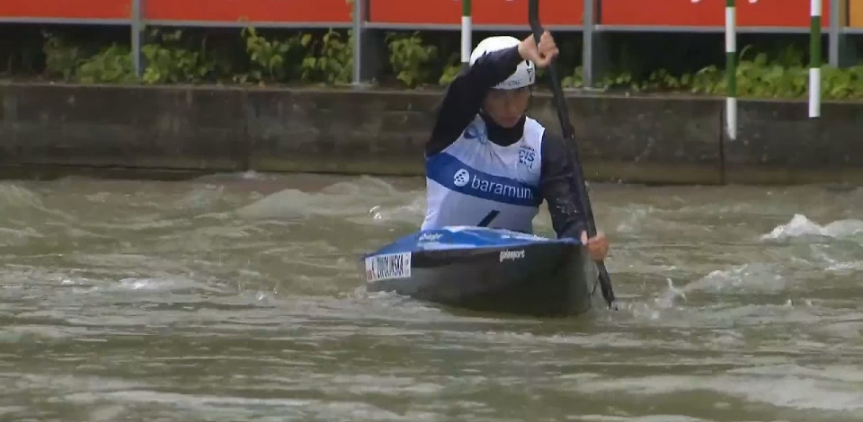 Klaudia Zwolinska Poland Women's Slalom Final / 2024 ICF Canoe Slalom World Cup Augsburg Germany