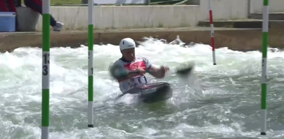 Joshua Joseph USA Semi-Final / 2023 ICF Canoe-Kayak Slalom World Cup Augsburg Germany