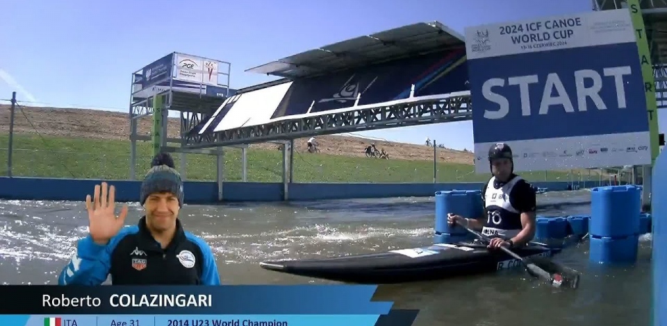 Roberto Colazingari, Italy, Canoe Slalom Semi Final / 2024 ICF Canoe Slalom World Cup Krakow Poland