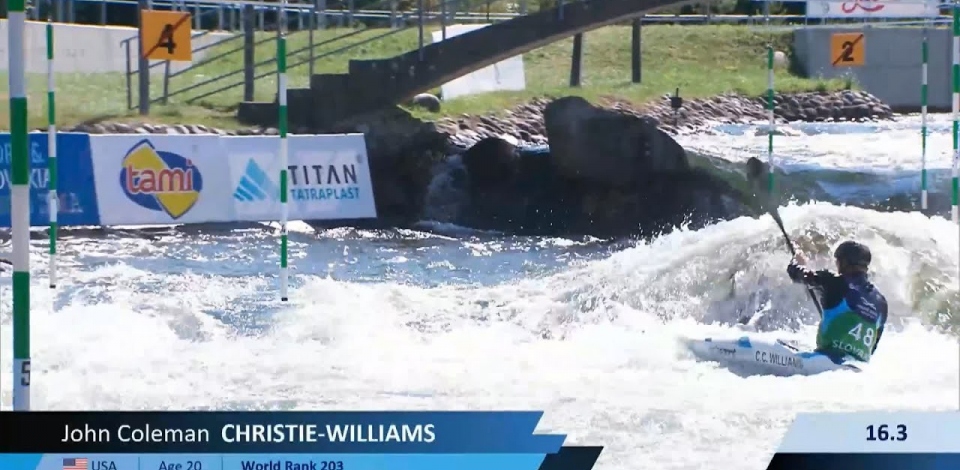 John Coleman Christie-Williams USA U23 Semi-Final 2024 ICF Canoe-Kayak Slalom Junior & U23 World Cha