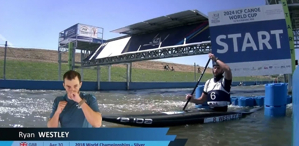 Ryan Westley, Great Britain, Canoe Slalom Semi Final / 2024 ICF Canoe Slalom World Cup Krakow Poland