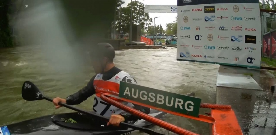 Martin Halcin, Slovakia - Men's Kayak Semi-Final / 2024 ICF Canoe Slalom World Cup Augsburg Germany
