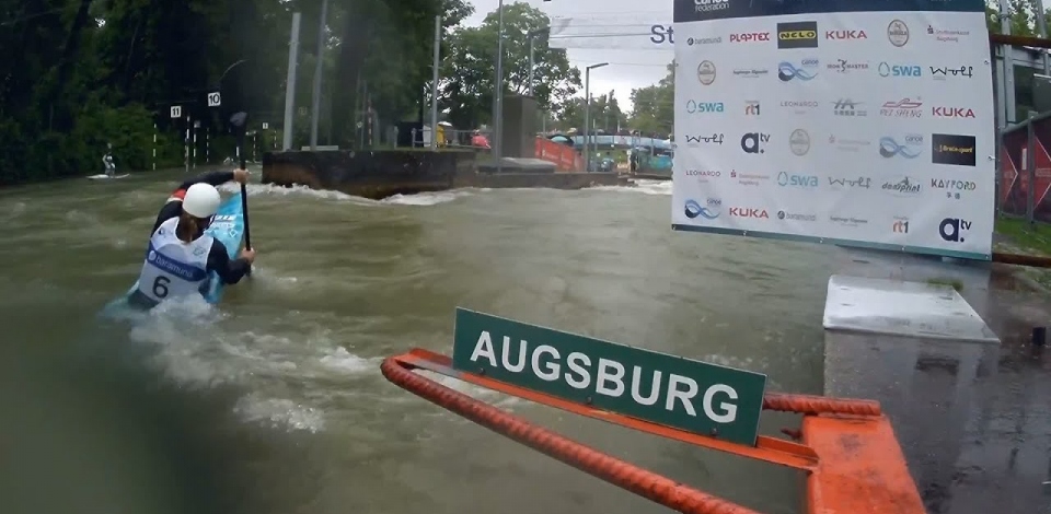 Stafanie Horn Italy Women's Slalom Final  / 2024 ICF Canoe Slalom World Cup Augsburg Germany