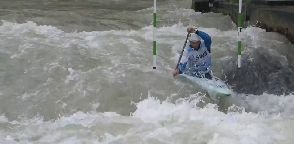 Ziga Lin Hocevar, Slovenia, Canoe Slalom, Semi Finals / 2024 ICF Canoe Slalom World Cup Augsburg