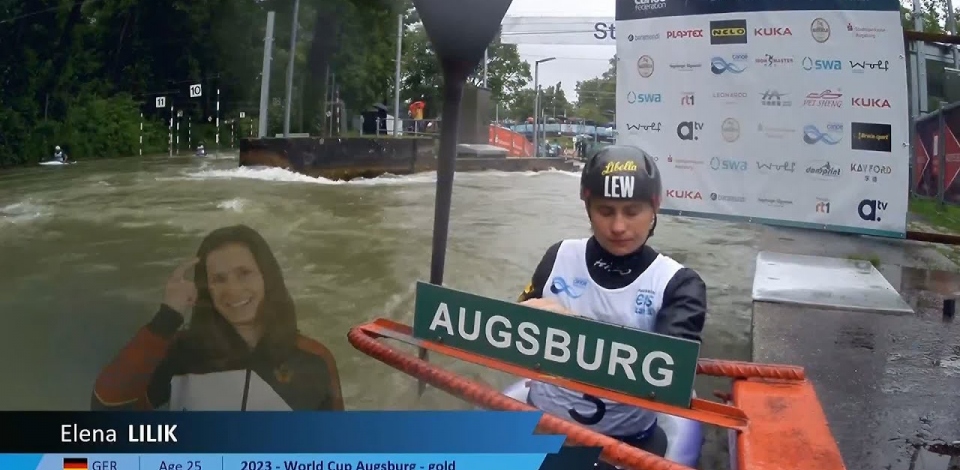 Elena Lilik Germany Women's Slalom Final / 2024 ICF Canoe Slalom World Cup Augsburg Germany